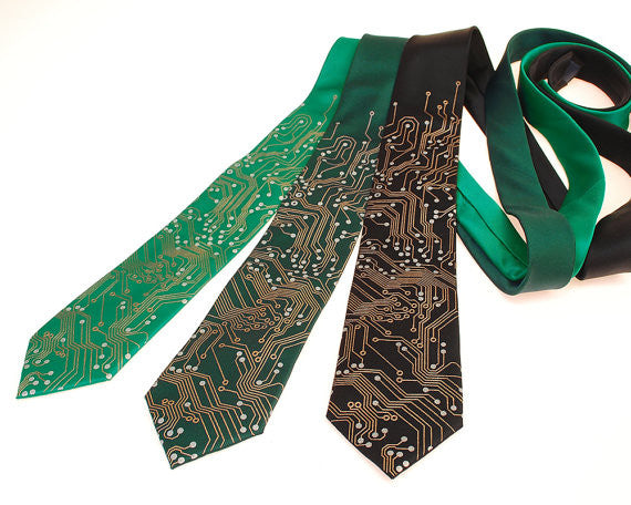 Men's Circuit Board Tie Clip